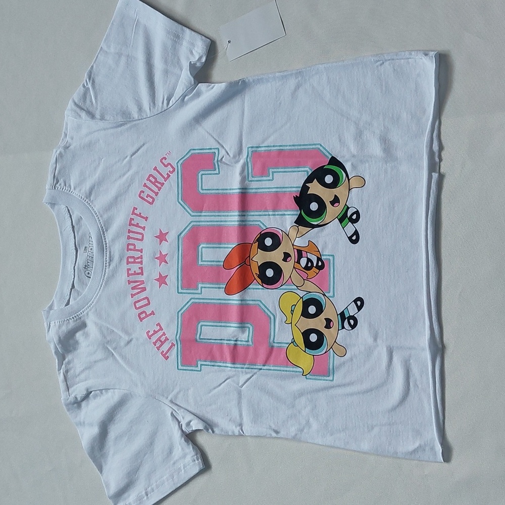 The powerpuff Girls cartoon t-chirt white Juniors size‎ S